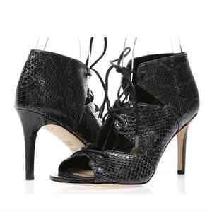 VIA SPIGA Womens Vibe2 Snake Print 231438 Leather Lace Up Booties Shoe Size 9.5